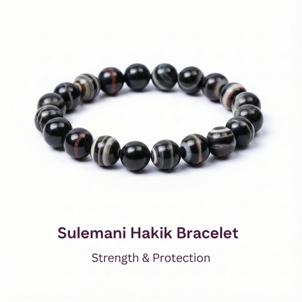 Sulemani Bead Bracelet – Strength & Protection| Halal to wear | Pure Natural stone with Certificate | Men | Women