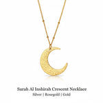 Surah Al Inshirah Crescent Necklace | Women