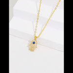 Hamsa Necklace with evil eye