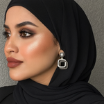 Crystal Outline Drop Earrings