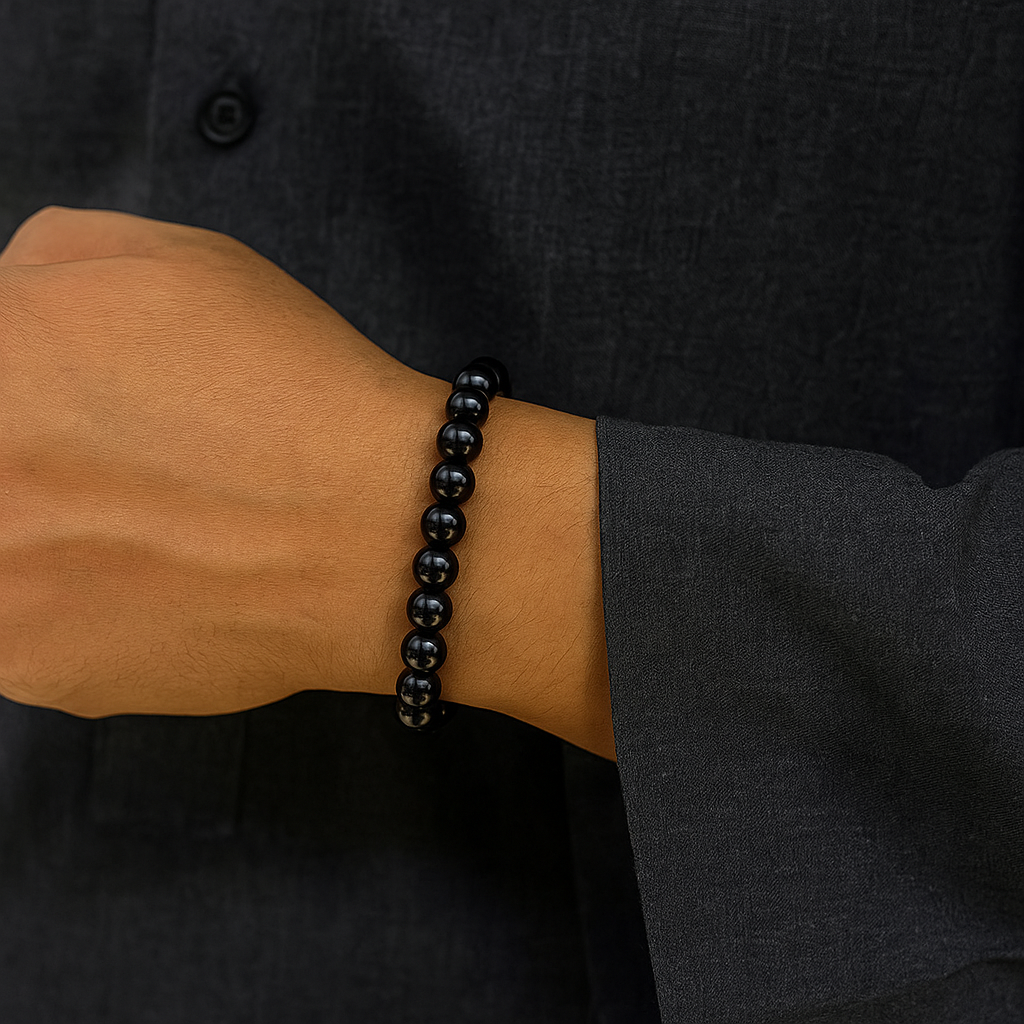Black Aqeeq Bead Bracelet – Sunnah & Protection