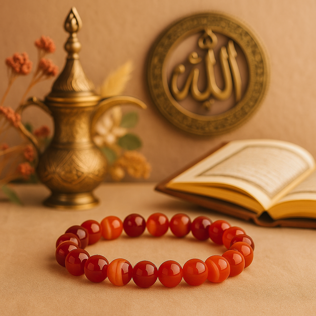 Carnelian Aqeeq bead bracelet – Sunnah’s Blessing & Protection