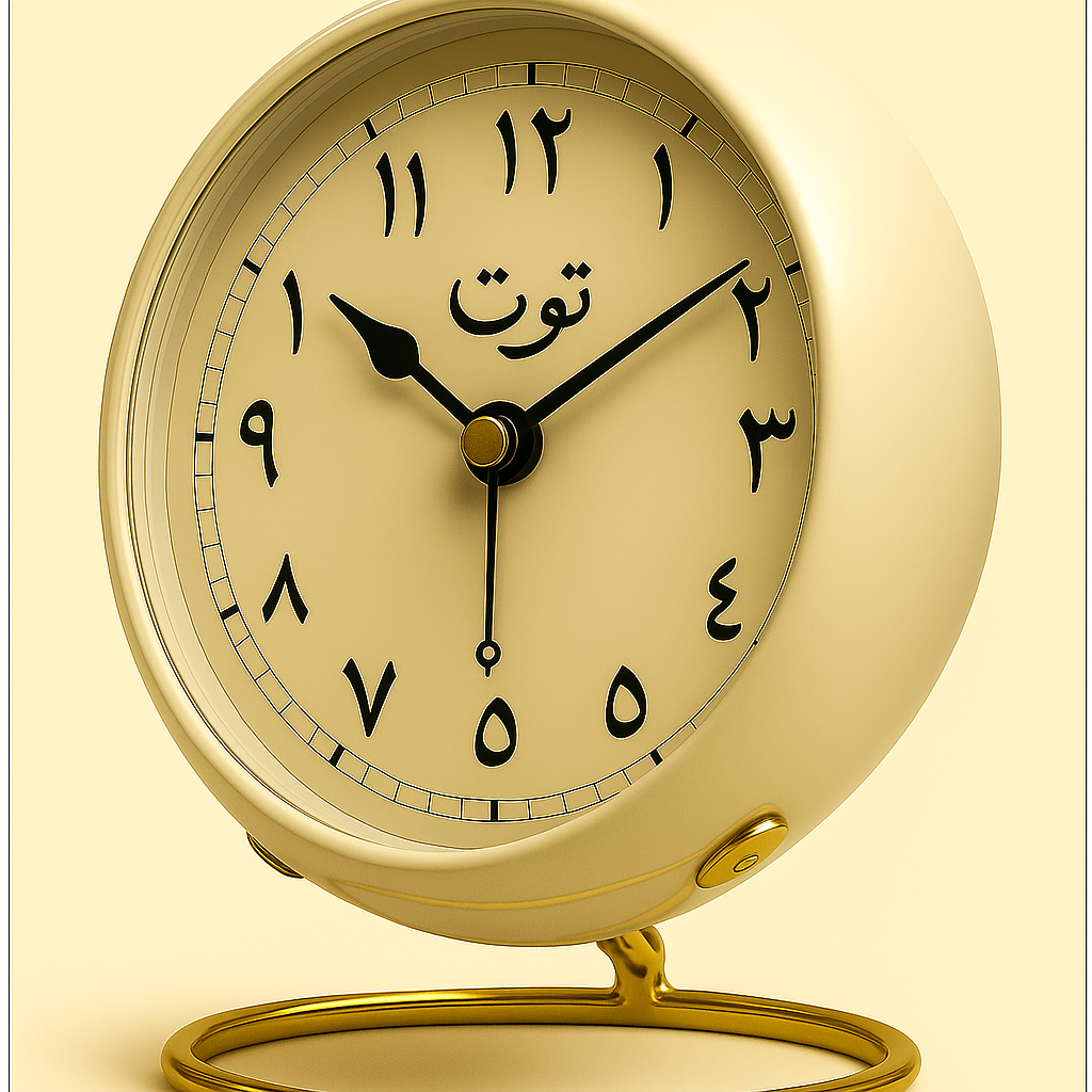Elegant Arabic Table Clock – Timeless Islamic Decor