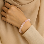 Rose Quartz Bracelet – Emotional Healing & Inner peace | Halal to wear | Pure Natural stone with Certificate | Women