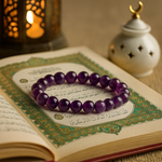 Amethyst Bracelet –Spiritual Growth & Stress Relief | Halal to wear | Pure Natural stone with Certificate | Men | Women