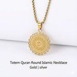 Totem Quran Round Islamic Necklace for Men & Women