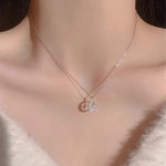 Star & Moon Shape Pendant Necklace for Women