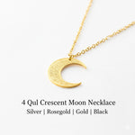 4 Qul Crescent Moon Necklace
