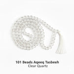 101 Beads Aqeeq Tasbeeh |Daily Zikr | Ramadan |Muharram & Chehlum |ForJummah (Friday Prayer) | Hajj & Umrah Return Gifts | Wedding/Nikkah Gift| Pure Natural Stone with certificate
