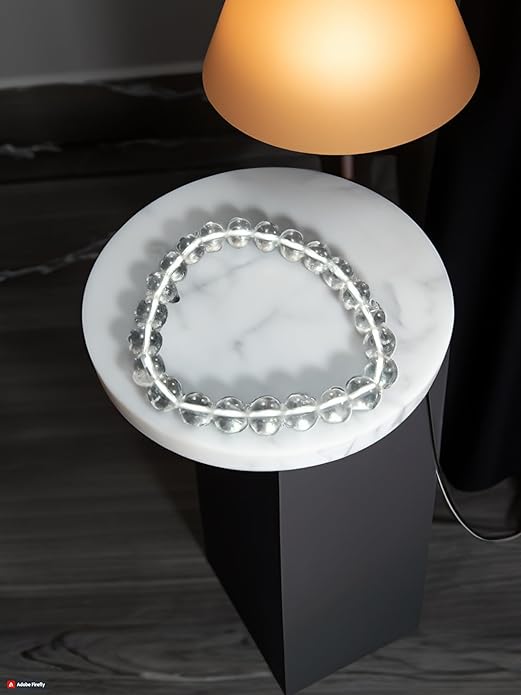 Clear Quartz Bead Bracelet –Noor of Safa