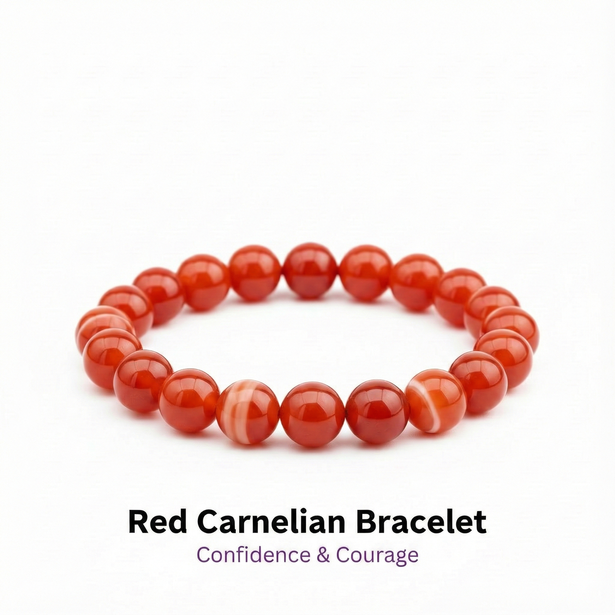 Red Carnelian Aqeeq bead bracelet – Confidence & Courage | Laal Hakik | Halal to wear | Pure Natural stone with Certificate | Men | Women