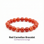 Red Carnelian Aqeeq bead bracelet – Confidence & Courage | Laal Hakik | Halal to wear | Pure Natural stone with Certificate | Men | Women