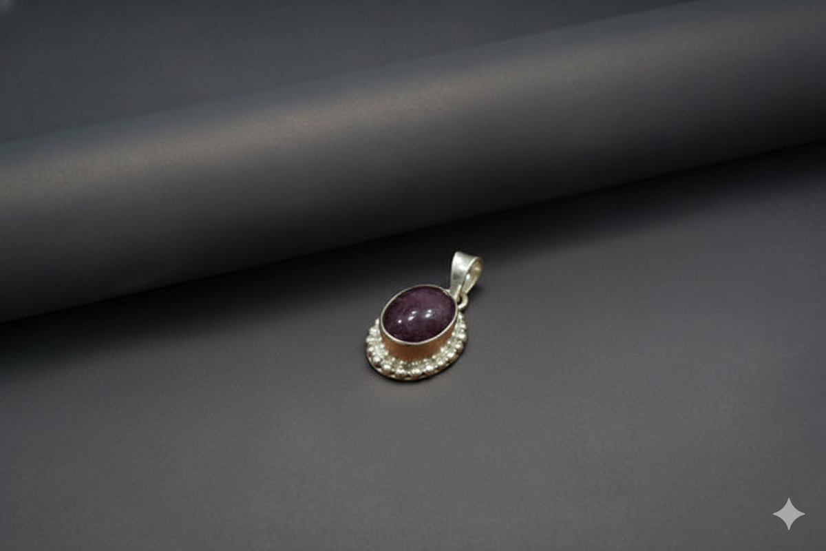 Natural Red Ruby Pendant - Strength & Blessing | Halal to wear | Pure Natural stone with Certificate