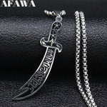 Arabic Imam Sword Necklace For Men