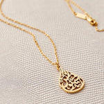 Be and It Is cutout Arabic Calligraphy Necklace