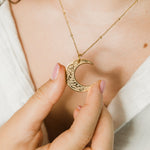 "With Hardship Comes Ease"Crescent Necklace