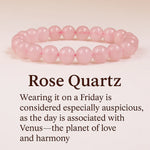 Rose Quartz Bracelet – Emotional Healing & Inner peace | Halal to wear | Pure Natural stone with Certificate | Women