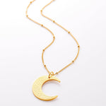 "With Hardship Comes Ease"Crescent Necklace