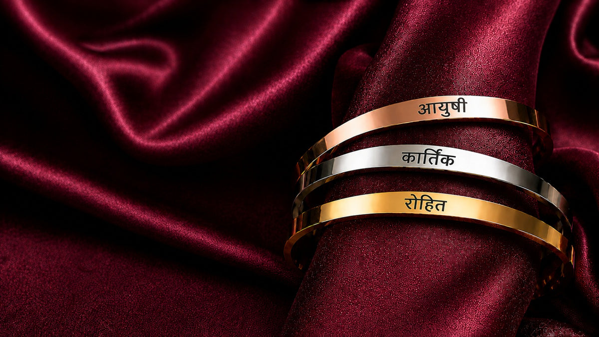 Customize Hindi Name Bracelet | Birthday Gift | Anniversary | Valentine