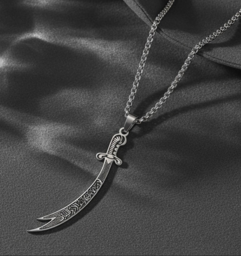 Zulfiqar Imam Sword Necklace V5 | Zulfiqar Sword locket | Men | Women