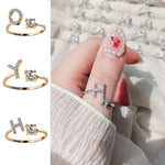 Alphabet Letter Ring | Free Size | Birthday Gift | Anniversary | Valentine
