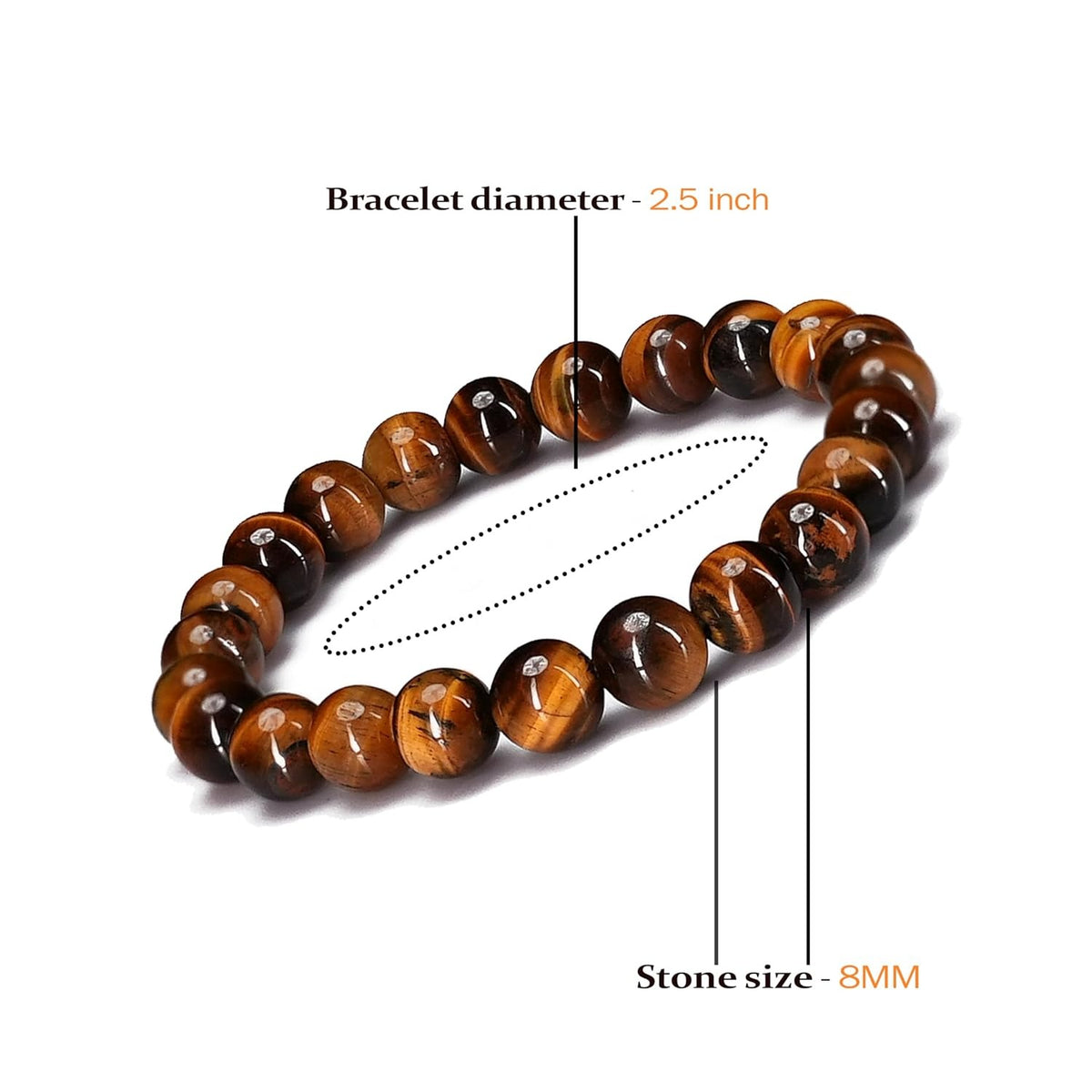 Tiger eye Bead Bracelet – Strength through Imaan (Faith)