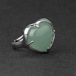 Elegant Heart Aqeeq Ring | Women