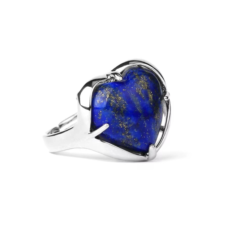Elegant Heart Aqeeq Ring | Women
