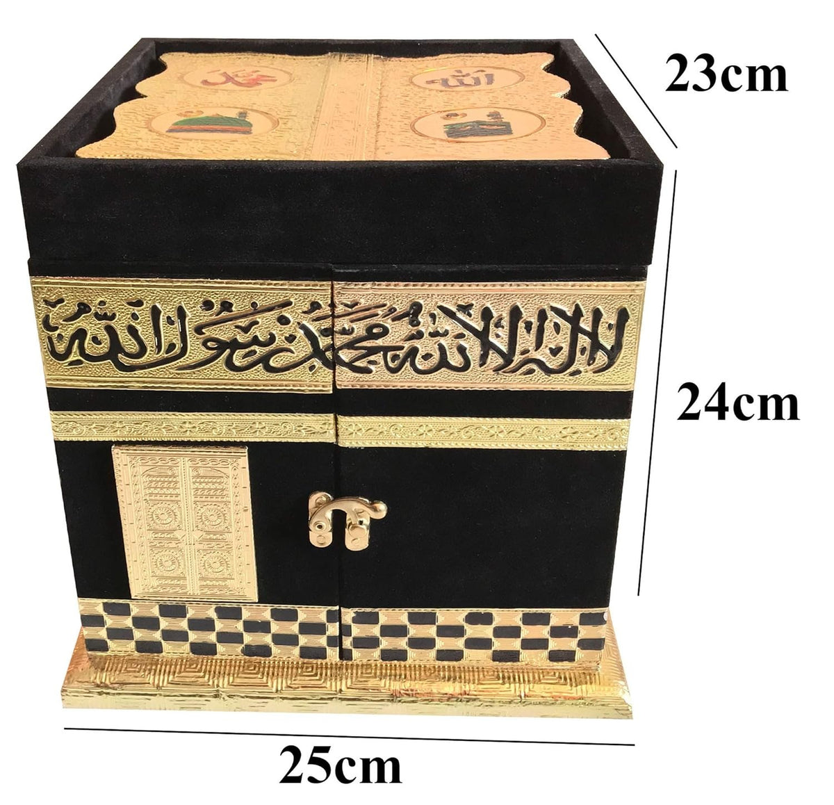 Handcrafted Holy Kaba Quran Sharif Box with Quran Stand Wooden | Ramadan & Eid Gift | Islamic Home Décor | Perfect Islamic Gift