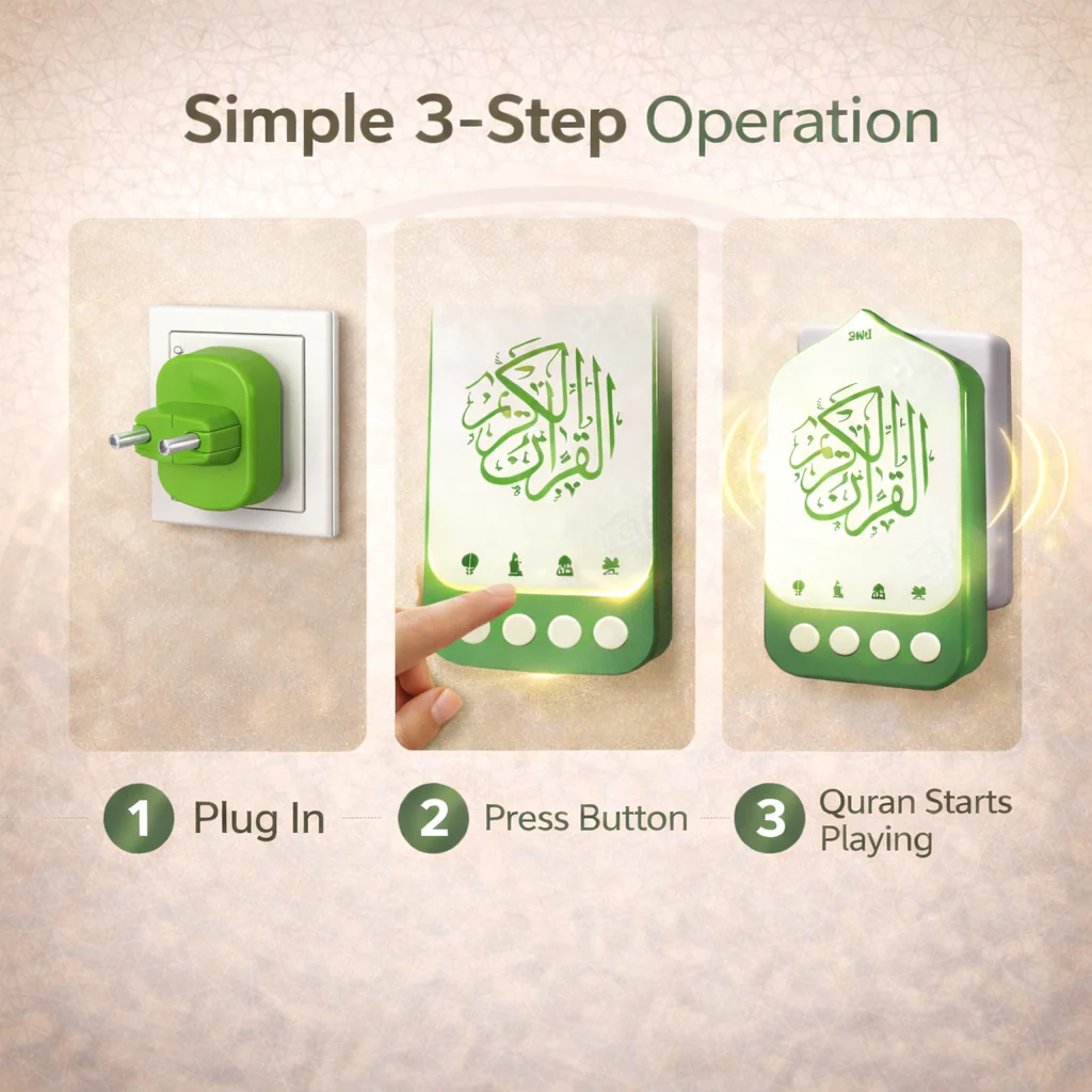 Digital Quran Zikir Speaker & Lamp Plug