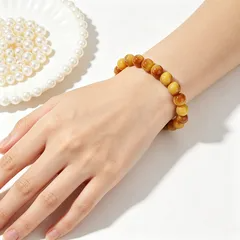 Yellow Cats Eye Bead Bracelet | Fashion Jwellery | Gift | Men | Women