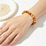 Yellow Cats Eye Bead Bracelet | Fashion Jwellery | Gift | Men | Women