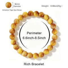 Yellow Cats Eye Bead Bracelet | Fashion Jwellery | Gift | Men | Women