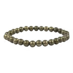 Natural Pyrite Bead Bracelet