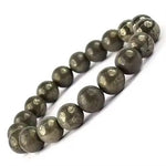 Natural Pyrite Bead Bracelet