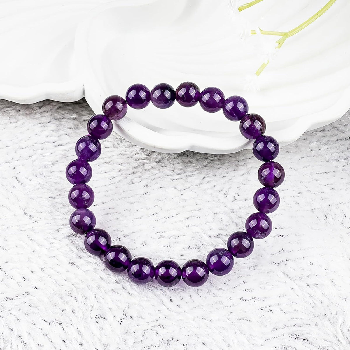 Amethyst Bracelet –Spiritual Growth & Stress Relief | Halal to wear | Pure Natural stone with Certificate | Men | Women