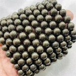 Natural Pyrite Bead Bracelet