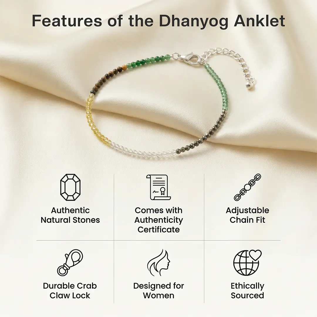 Dhan Yog Anklet | Women | Authentication Certificate