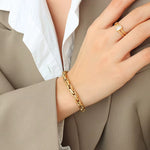 Hip Hop Cuban Tennis Bracelet – 18K Gold & Silver Plated Stainless Steel