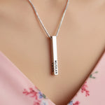 Customize Bar Block Necklace | Birthday Gift | Anniversary | Valentine