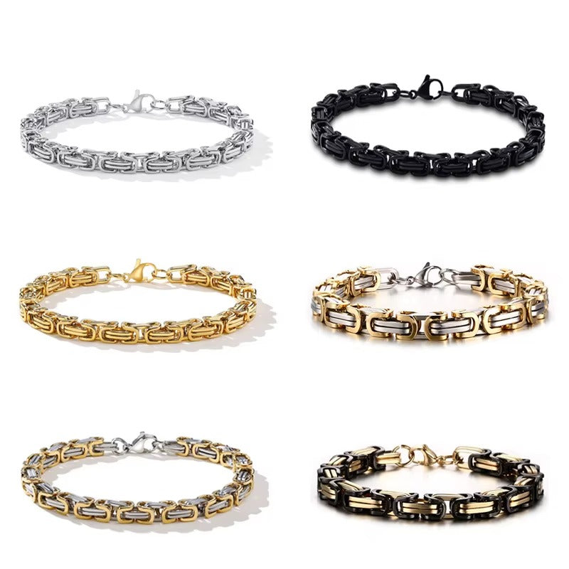 Titan Vintage Byzantine Chain Bracelet for Men