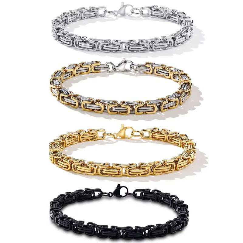 Titan Vintage Byzantine Chain Bracelet for Men