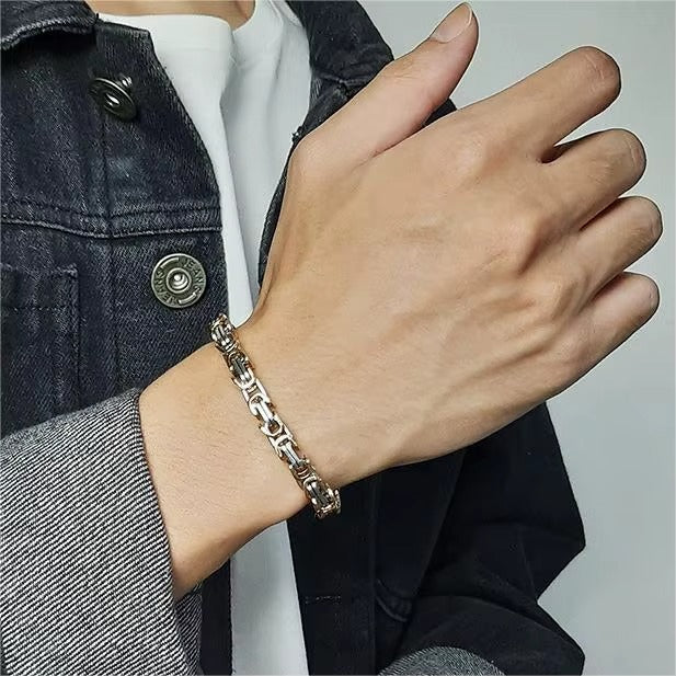 Titan Vintage Byzantine Chain Bracelet for Men