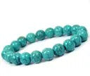 Turquoise heated Stone Bead Bracelet