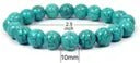 Turquoise heated Stone Bead Bracelet