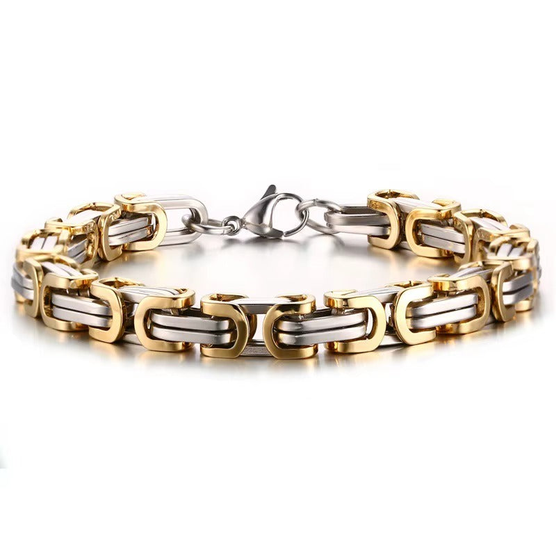 Titan Vintage Byzantine Chain Bracelet for Men