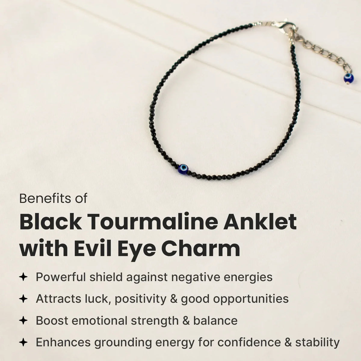 Black Onyx Anklet | Women