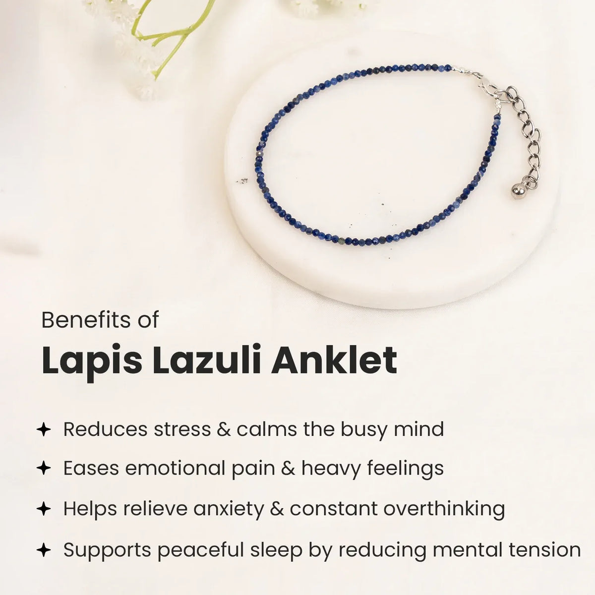 Lapis Lazuli Anklet | Women