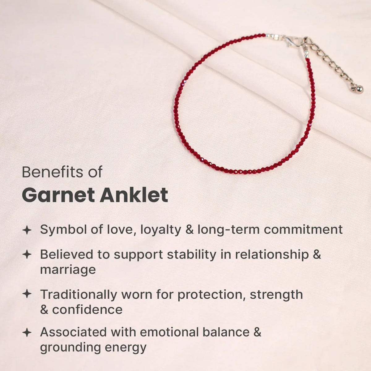 Garnet Anklet | Women