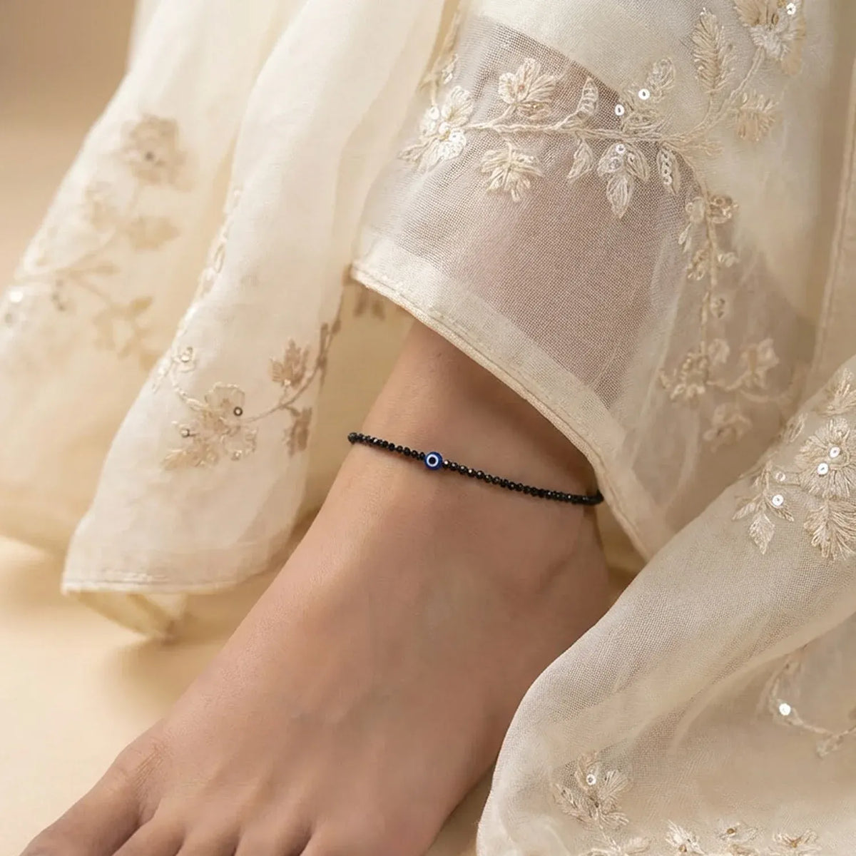 Black Onyx Anklet | Women